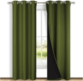 NICETOWN Blackout Curtains 84 in Olive Green - Full Light Blocking