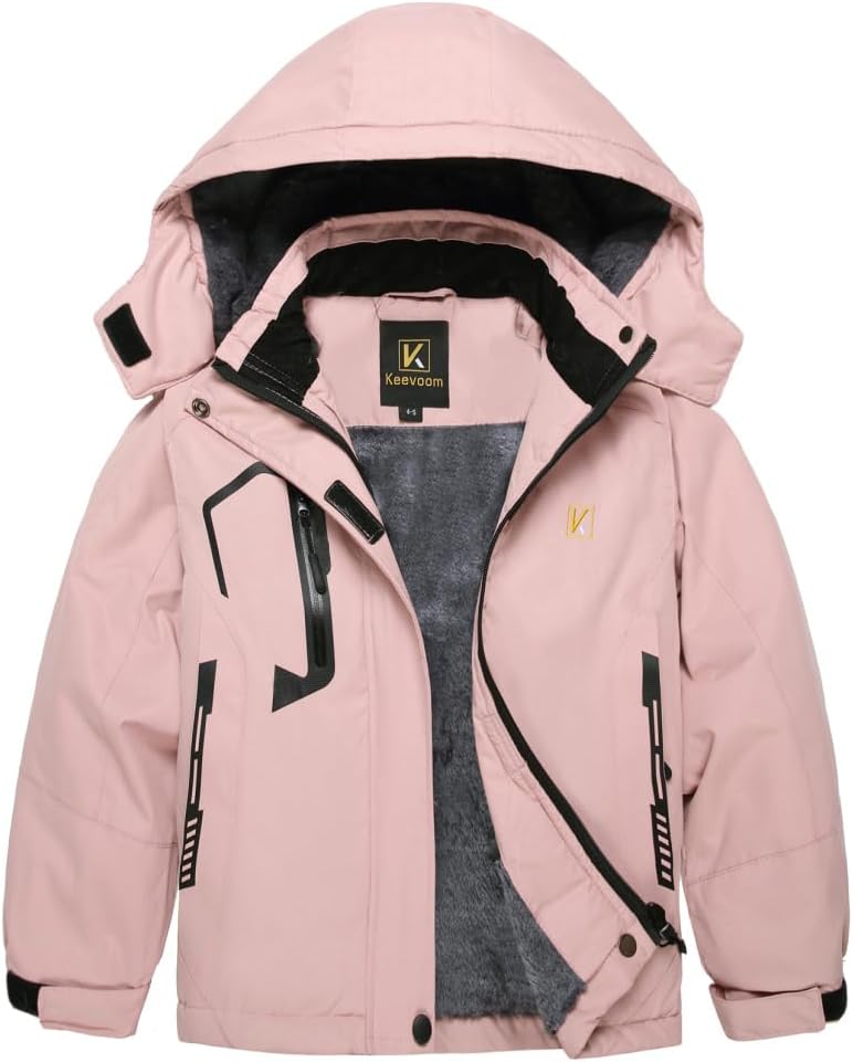 Keevoom Girl's Waterproof Ski Jacket for Winter Adventures