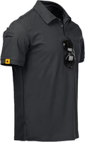 V VALANCH Mens Polo Shirts Short Sleeve Moisture Wicking Golf Polo fit