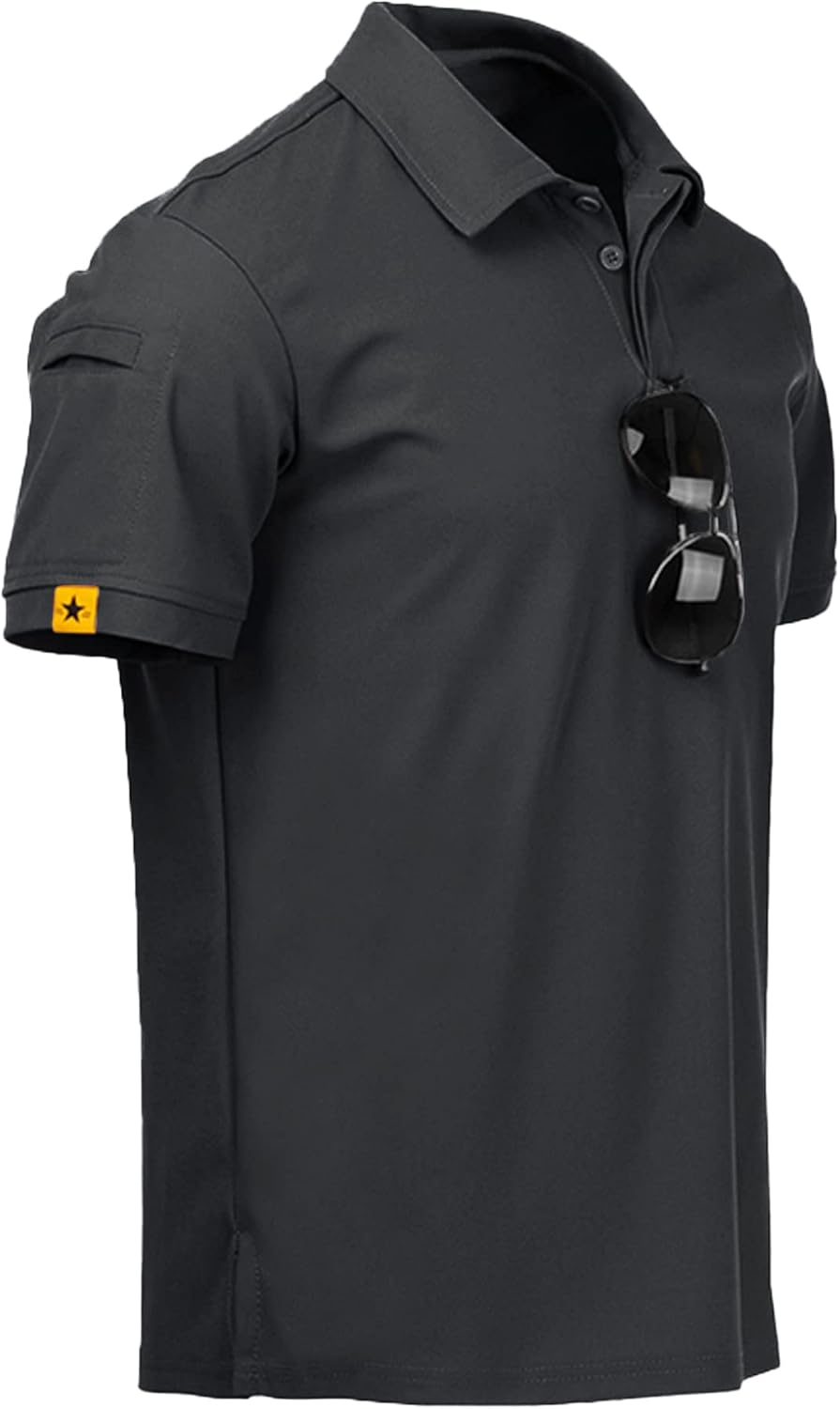 Moisture Wicking Golf Polo for Men - V VALANCH Athletic Shirt
