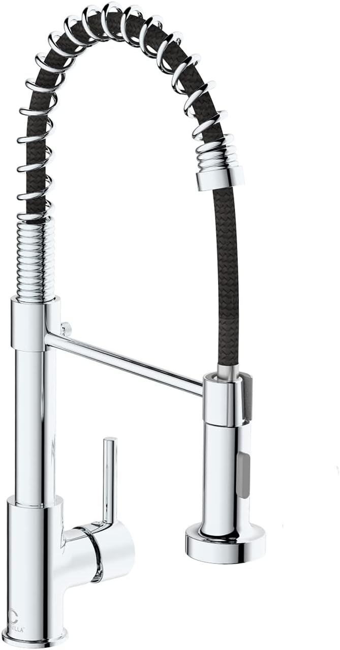 Commercial Kitchen Sink Faucet with Pull Down Sprayer - Chrome