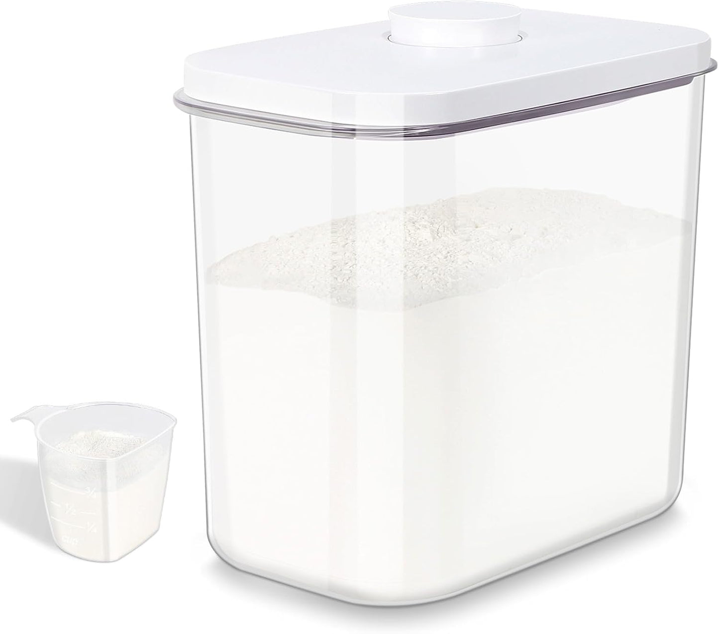 Airtight Rice Container 25 Lbs with Handle for Kitchen Storage
