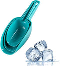 Set of 3 Blue Kitchen Ice Scoops - Versatile & Handy