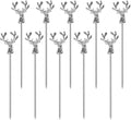 Deer Head Cocktail Picks 10Pcs - Stylish & Reusable Skewers by Brandname