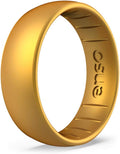 Elements Classic Silicone Ring for Couples - Comfortable Metallic Look