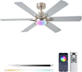52in RGB Ceiling Fan with Lights and Remote Control for Comfort
