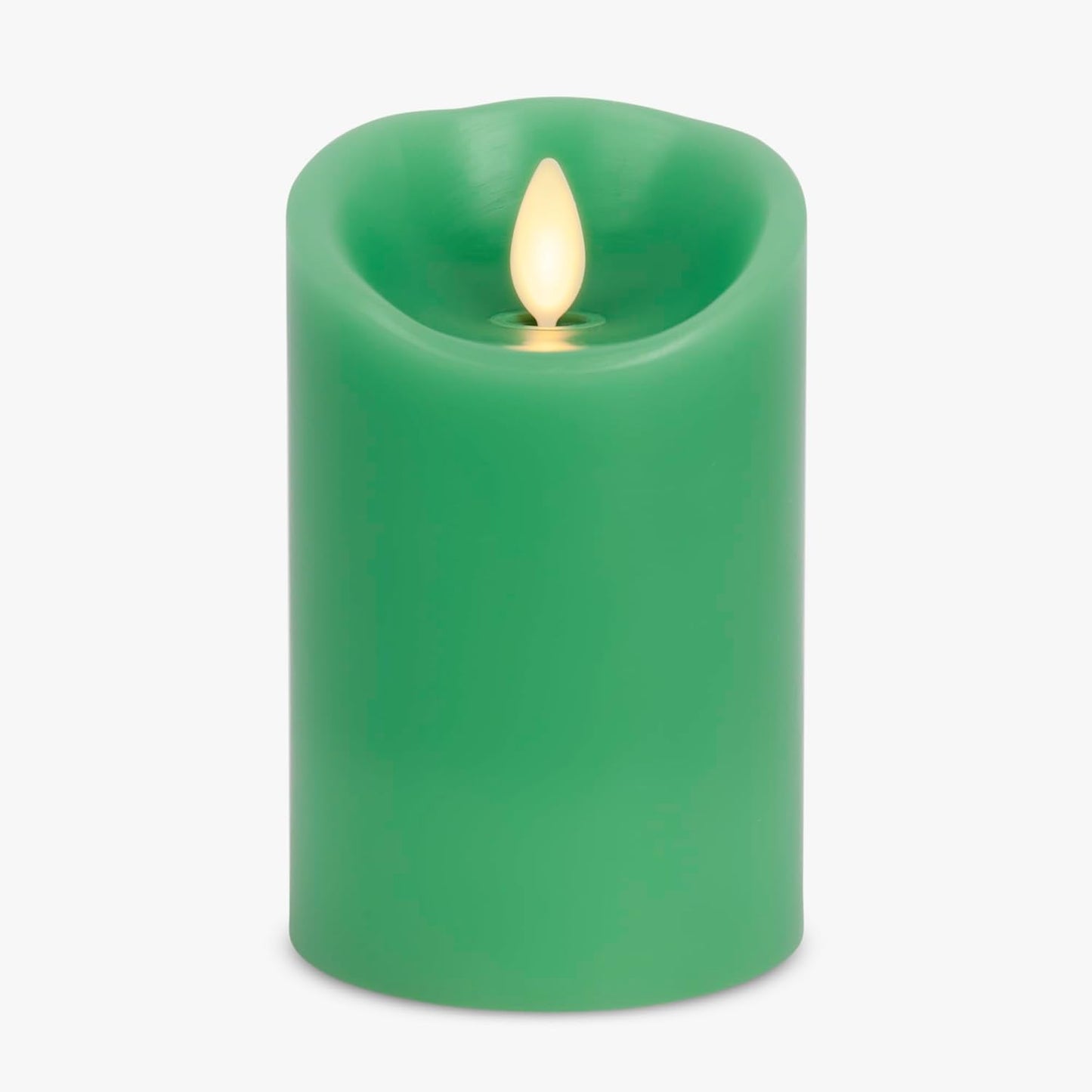 Luminara Flameless LED Moving Flame Candles in Vibrant Green