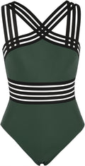 Hilor Women's One Piece Swimsuit - Slimming High Waisted Monokini