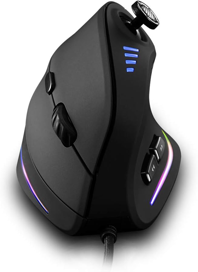 Attoe Ergonomic Vertical Gaming Mouse, 10000 DPI