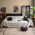 Couch Cover for Sofa Washable Checkered Chenille Slipcover - Stylish