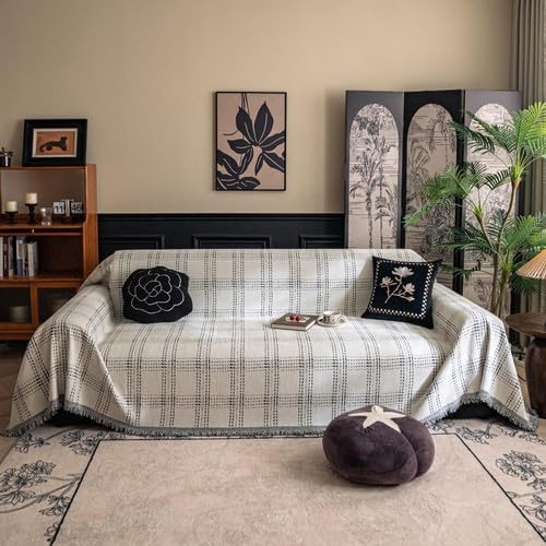 HANDONTIME Couch Cover for Sofa Washable, Chic Geometric Design