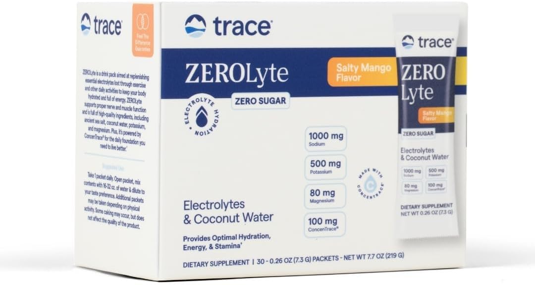 Trace Minerals ZeroLyte Drink Mix for Hydration & Energy Boost