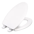Elongated Toilet Seat Soft Close - Quiet, Sturdy Molded Wood Seat