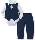 DISAUR Baby Boy Gentleman Suit 4PCS - Classic Cotton Toddler Outfit