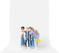 LimoStudio 10 x 20 ft White Backdrop Screen - Thick Silk Texture