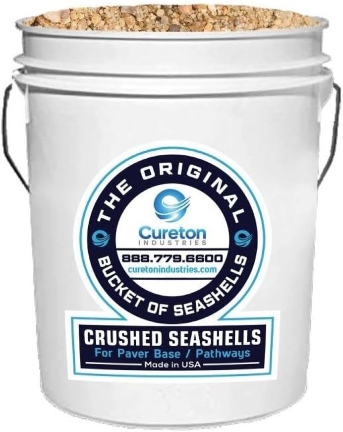 40 lbs Bucket of Crushed Seashells for Landscaping Projects