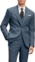 Men's Slim Fit 3 Piece Suit Two Button Business Wedding Tux Set