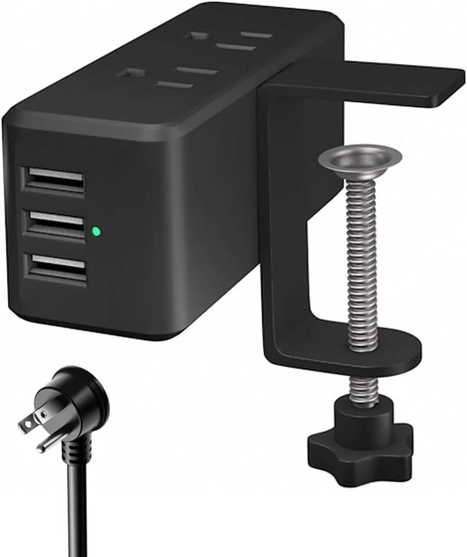 6-Outlet Desktop Power Station - Compact & Convenient for Office or Home Use!