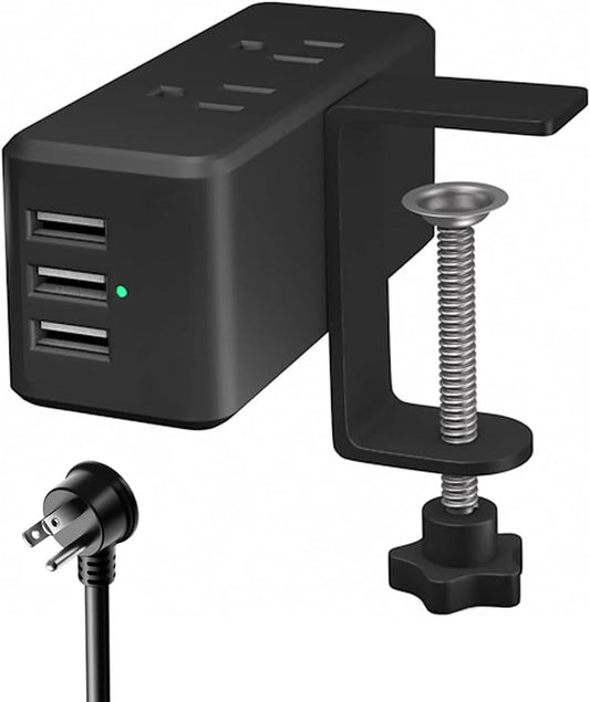 6-Outlet Desktop Power Station - Compact & Convenient for Office or Home Use!