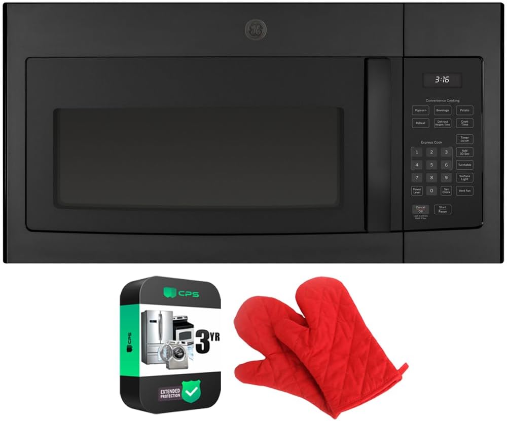 GE Over-the-Range Microwave Bundle - Heat Resistant Oven Mitt & Protection Pack