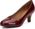 Women's Classic Round Toe Pump Kitten Low Heel Shoes (Style P3RR)