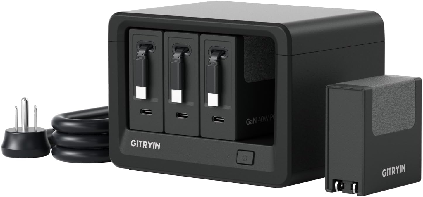 12-in-1 Desktop Charging Station with Retractable Chargers