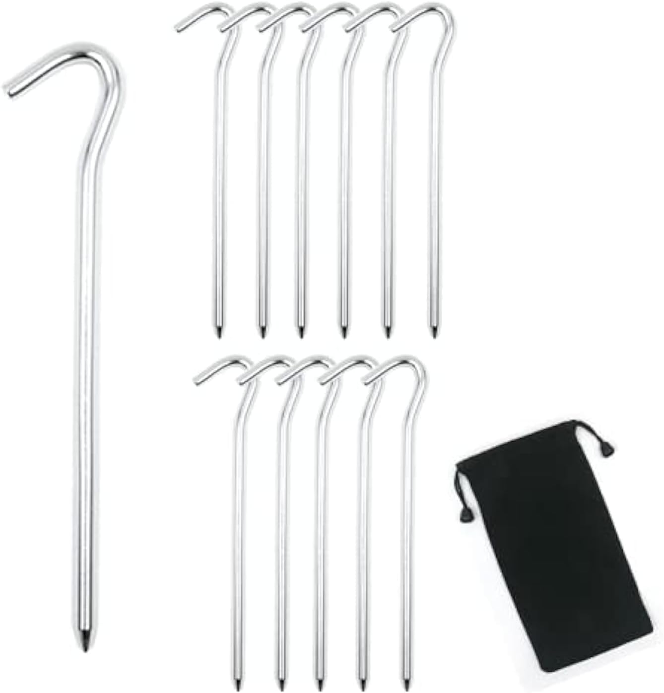 12Pcs Heavy-Duty Sand Tent Stakes - Secure Outdoor Adventures