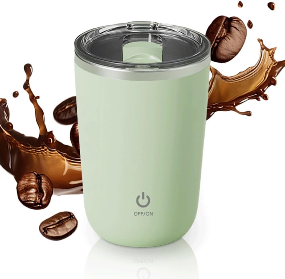 Stainless Steel Self Stirring Coffee Mug - Effortless Stirring!