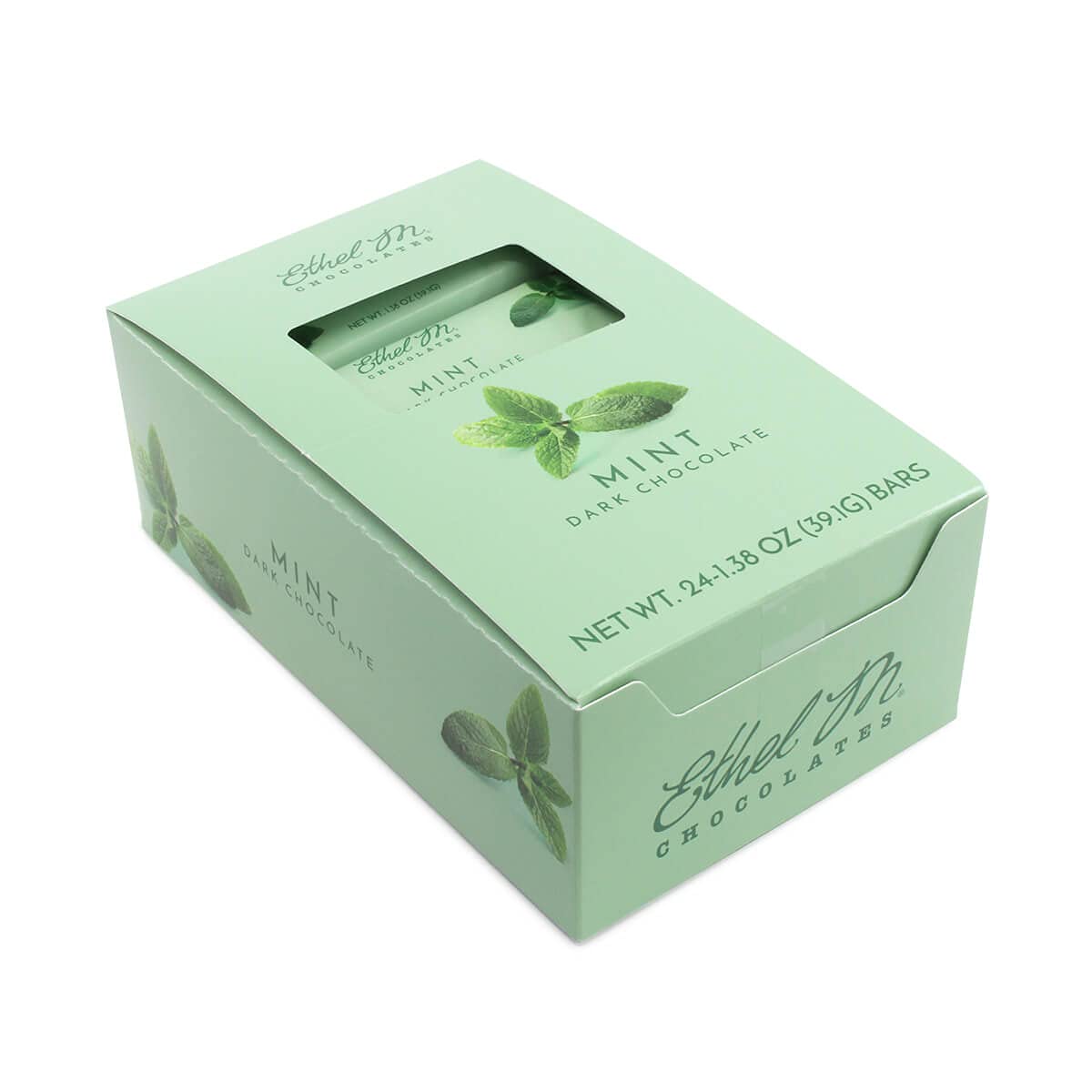 Ethel M Chocolates Premium Dark Chocolate Mint Bars Box