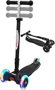 ChromeWheels Kids Scooter with Adjustable Height and LED Wheels