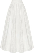 Scarlet Darkness Maxi Skirt Boho Lace Patchwork - Flowy Pockets