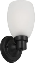 Design House Lydia Wall Sconce 1-Light - Compact Matte Black Light