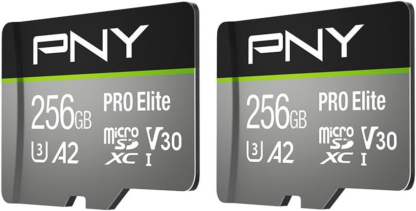 PNY 256GB PRO Elite microSDXC Card - Fast 4K UHD Performance