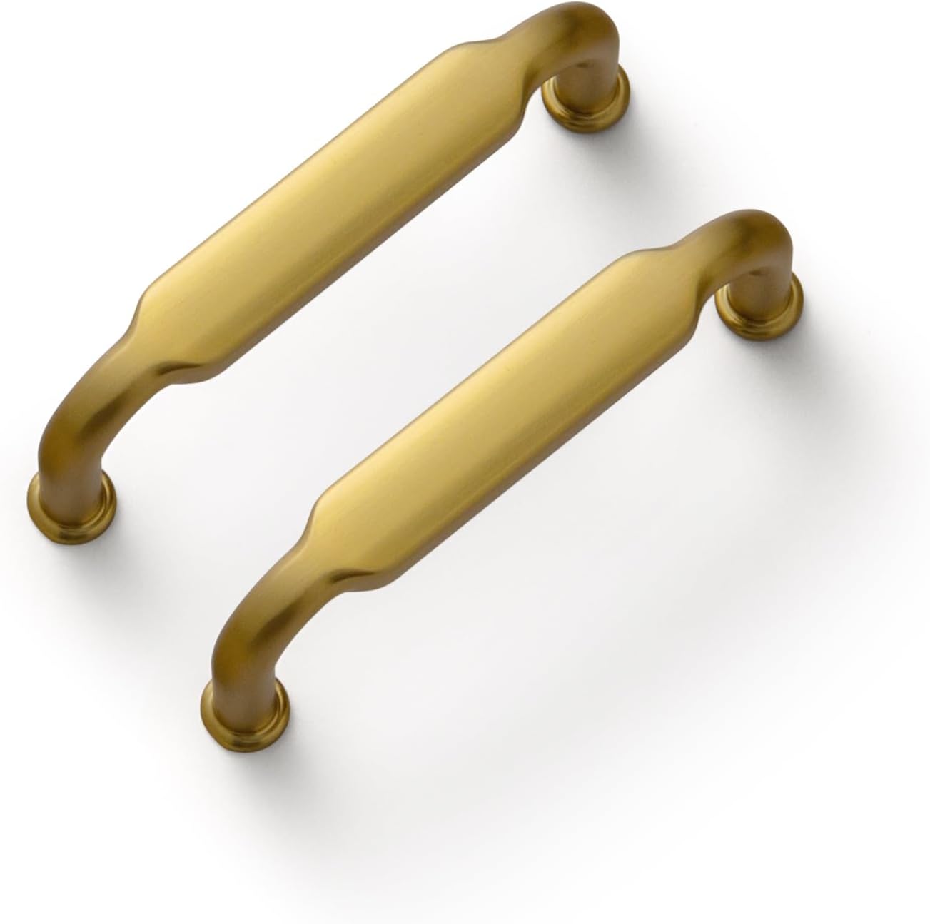 Goo-Ki Brushed Gold Drawer Handles for Kitchen Cabinets 6-Pack