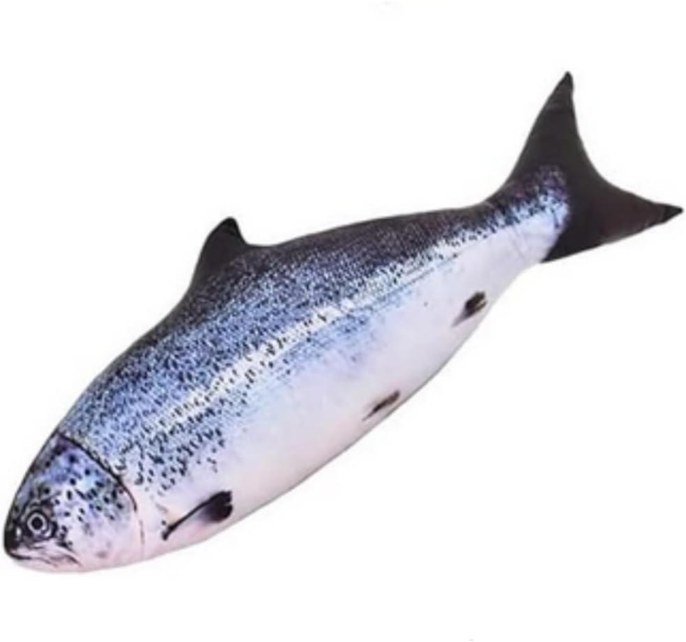 23.6 inch Salmon Fish Plush Pillow - Soft & Oversized Creative Decor
