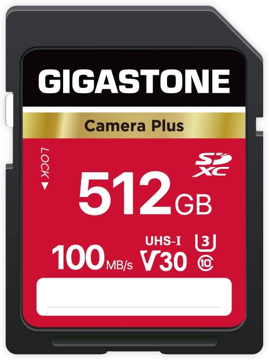 GIGASTONE 512GB SD Card for High Speed UHD Video Capture