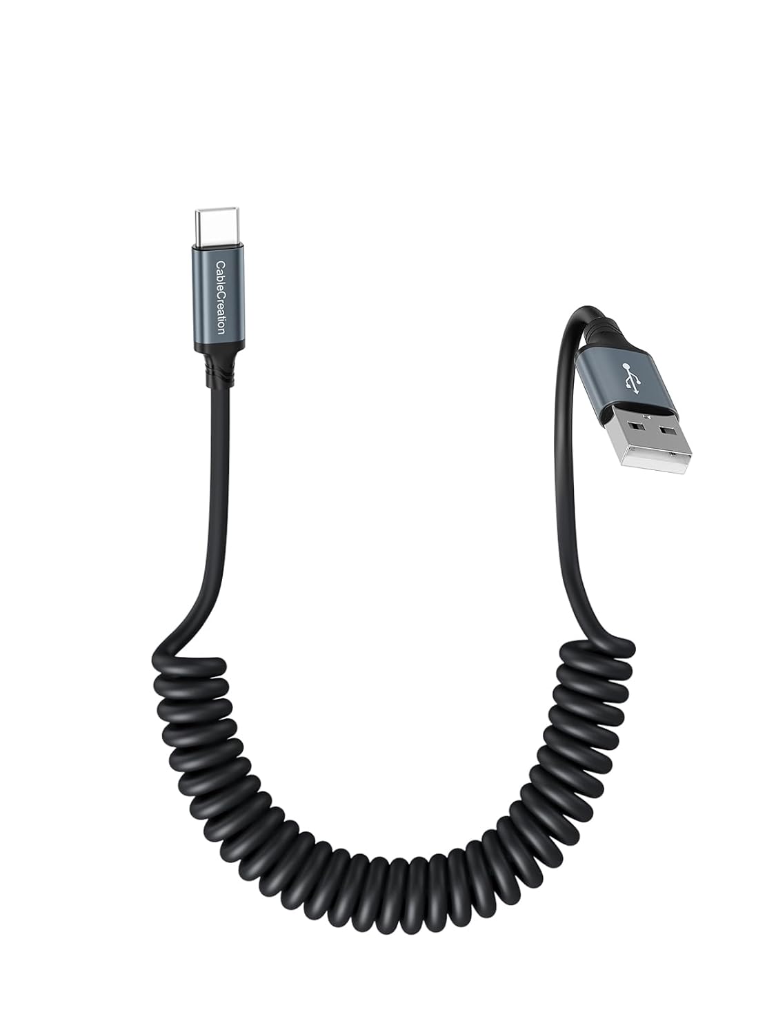 Coiled USB C Cable for Carplay & Android Auto