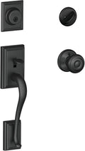 Schlage F60 ADD 622 GEO Addison Front Entry Handleset with Georgian