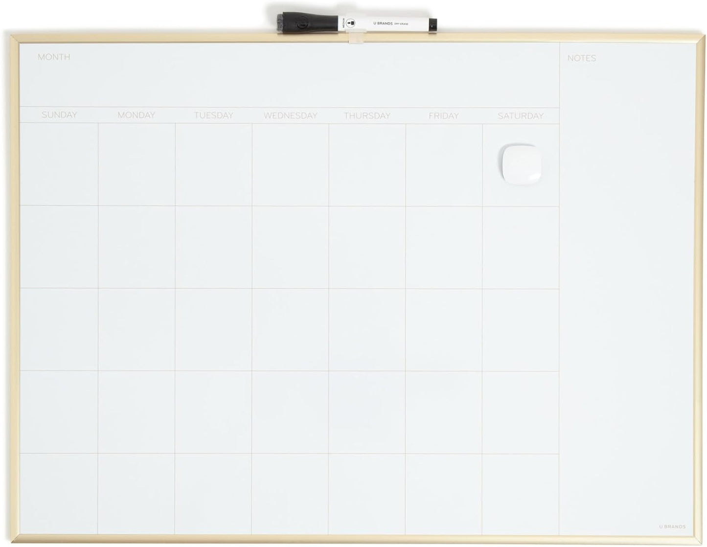 Magnetic Dry Erase Calendar White Board for Wall - 24 x 18 in