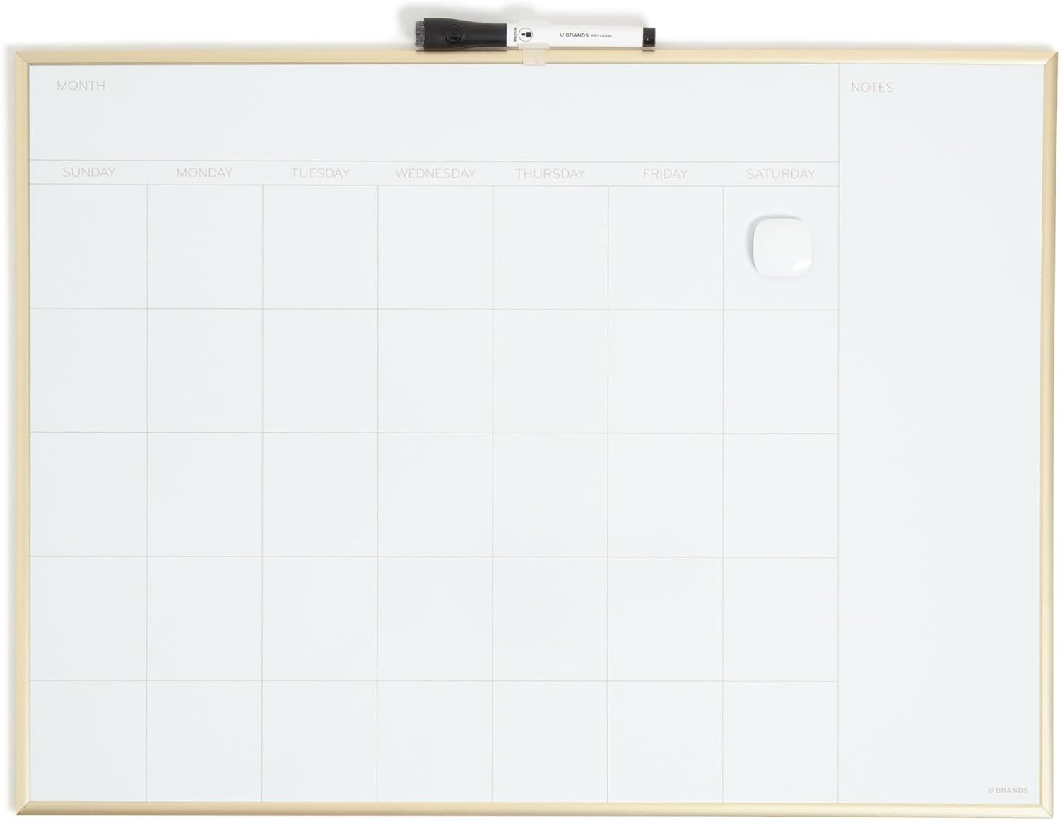 Magnetic Dry Erase Calendar White Board for Wall - 24 x 18 in