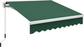 Outsunny 8 ft x 7 ft Patio Retractable Awning - Manual Exterior Sun