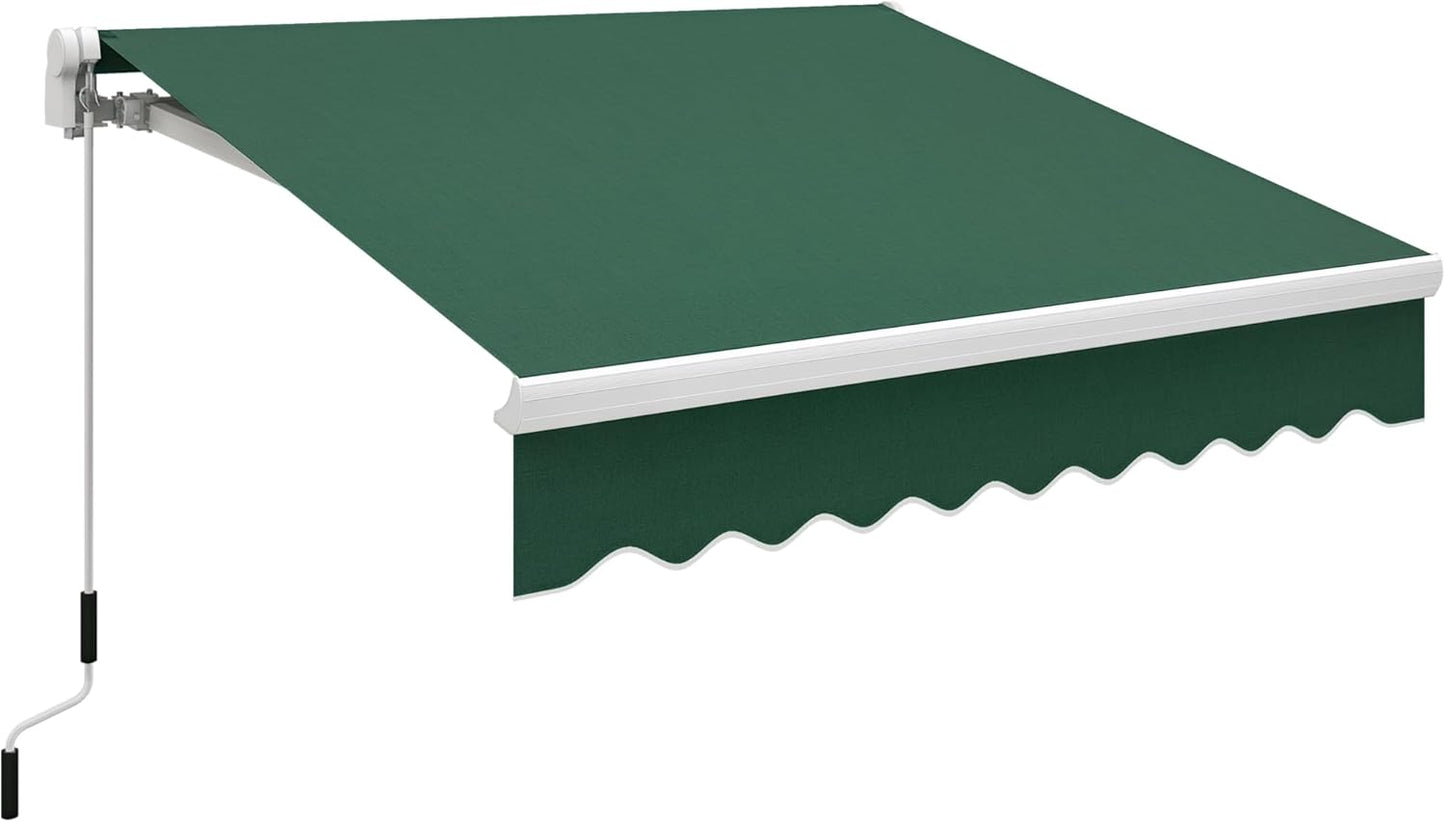 Outsunny 8ft x 7ft Patio Retractable Awning for Sun Protection