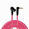 Right Angle XLR Male to Right Angle 1/4ft TRS Cable - 75 ft - Pink