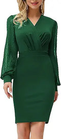 GRACE KARIN Women's Pencil Work Dress - Elegant Bodycon Wrap