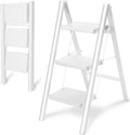 Double Elite Step Ladder 3 Step Folding - Sturdy 330 Lbs Support