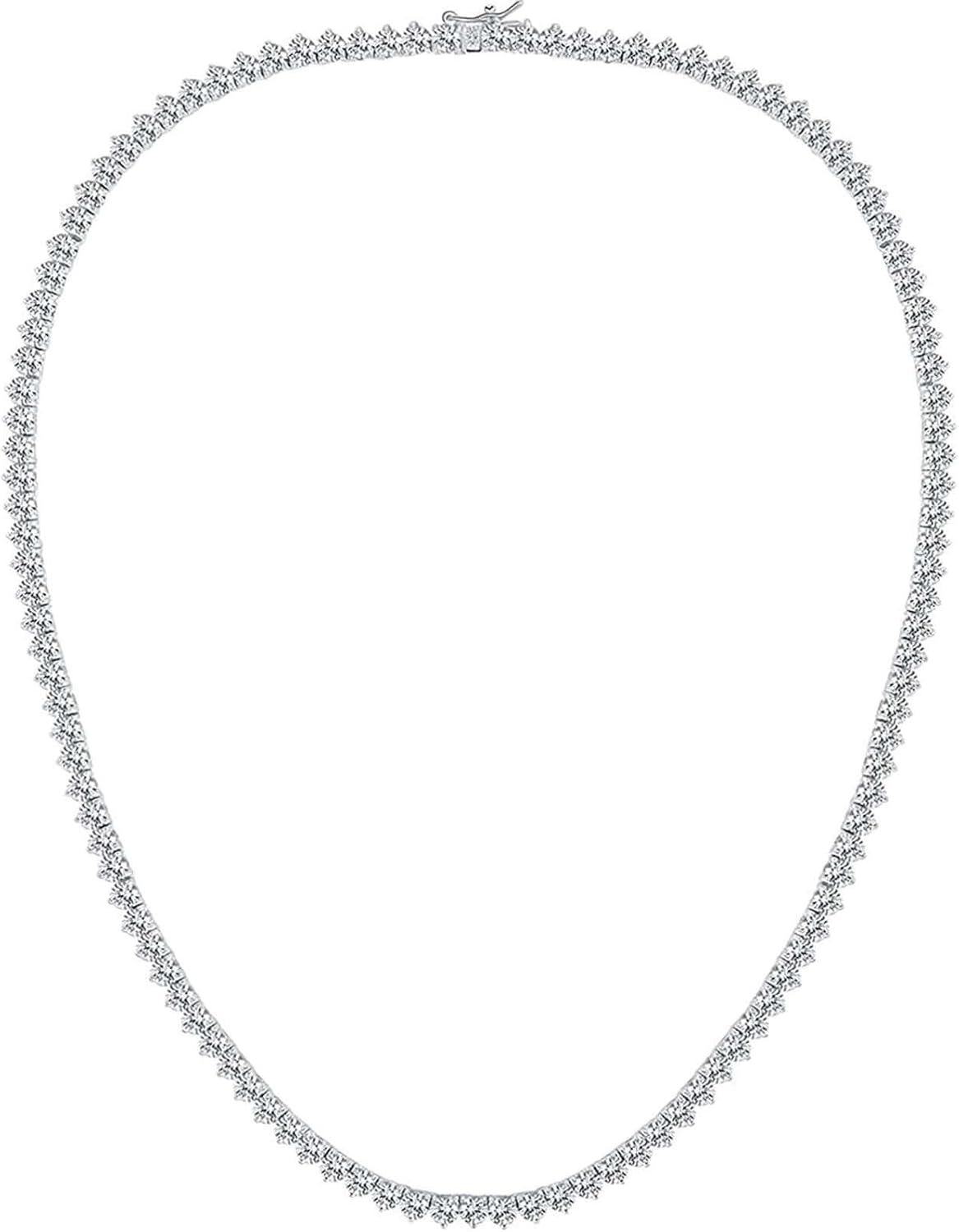 Gemsme 4mm Tennis Necklace for Women - Elegant 18K Gold Plated