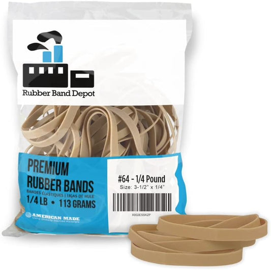 Office Essential: Size #64 Everyday Rubber Bands - 80 Bands - The Office-Pros
