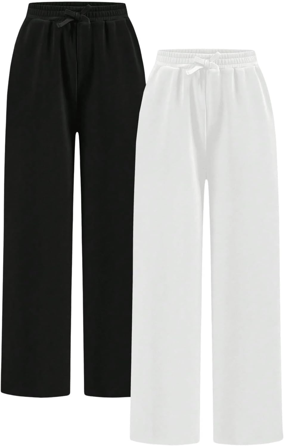 Girl's 2 Pack Sweatpants High Waisted Casual Baggy Jogger Pants
