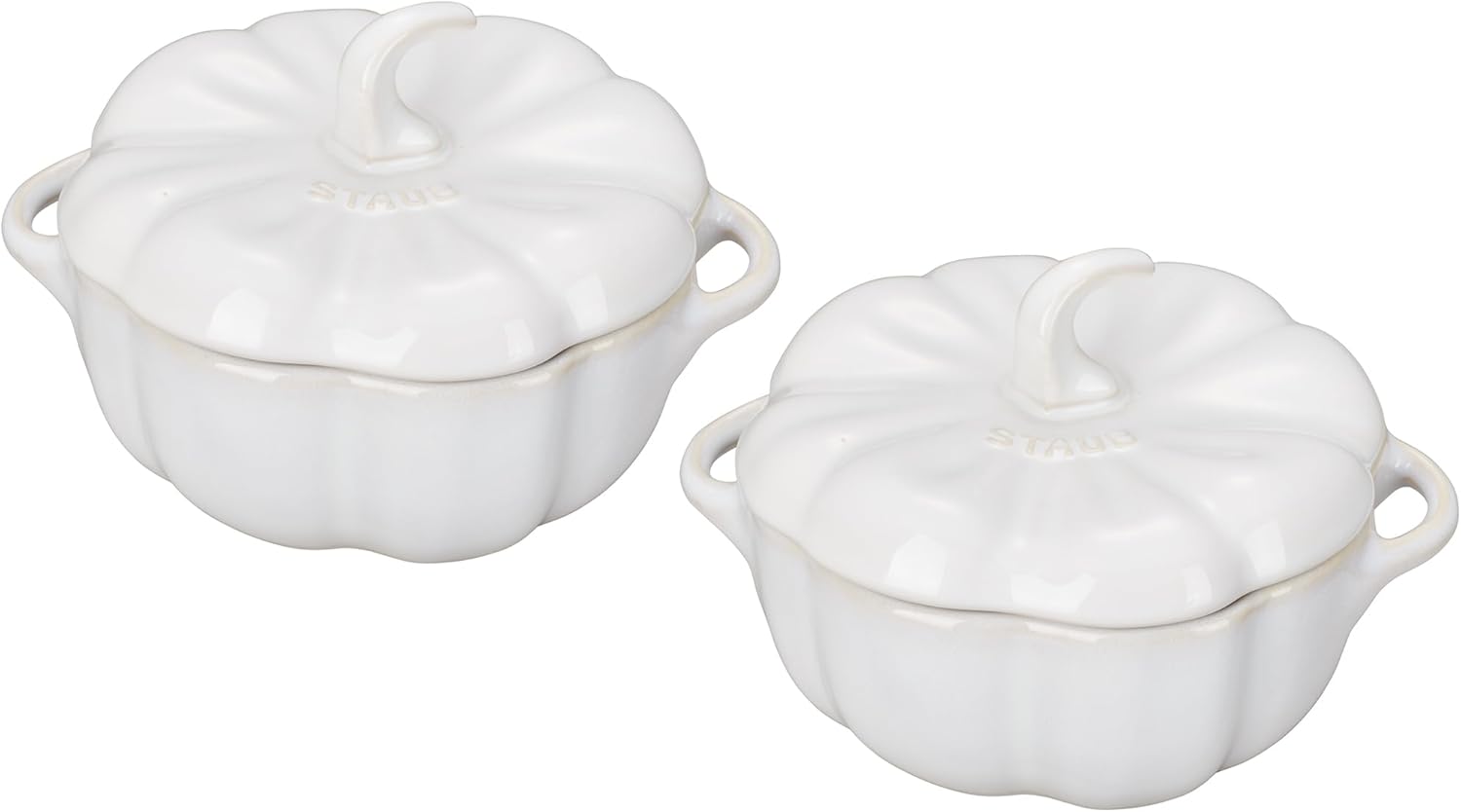 STAUB Ceramic Petite Pumpkin Cocotte Set for Elegant Cooking