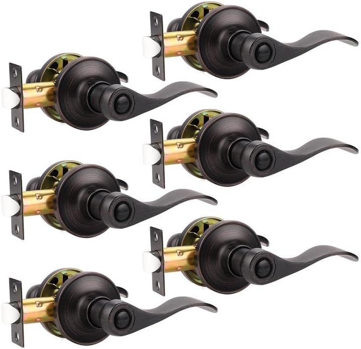 Keyless Privacy Bathroom Door Lock Set for Secure Spaces